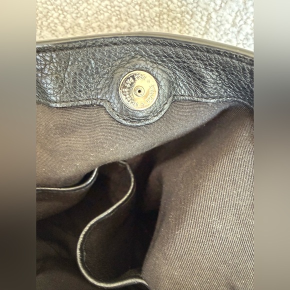 Coach Black Leather Shoulder Bag with Silver Hardware - Picture 11 of 12